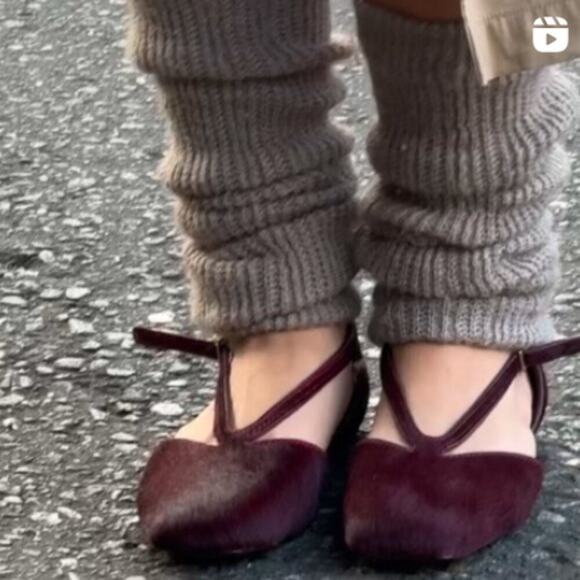 ZARA Double Strap Leather Ballet Flats NWT - Picture 13 of 16